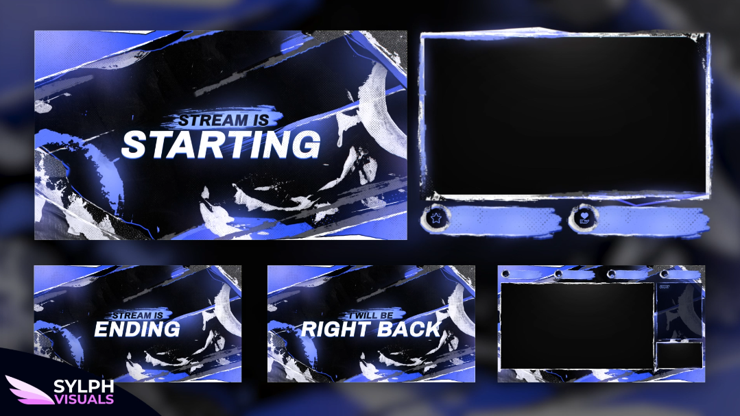 Stream overlay with graffiti-inspired style